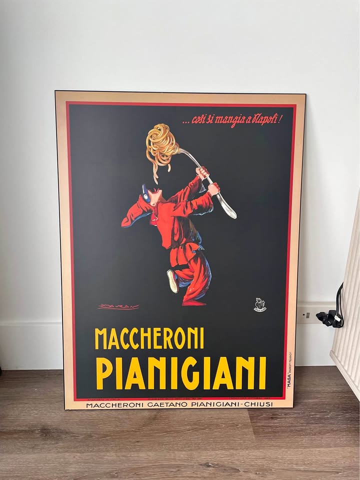 Maccheroni Pianigiani Vintage Italian Food Advertising Poster