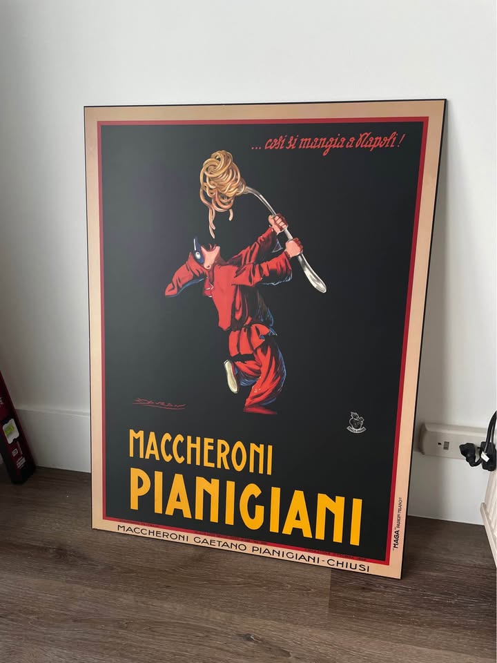 Maccheroni Pianigiani Vintage Italian Food Advertising Poster — view 3